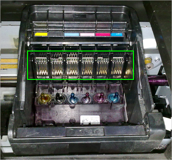 Контакты печатной каретки принтера